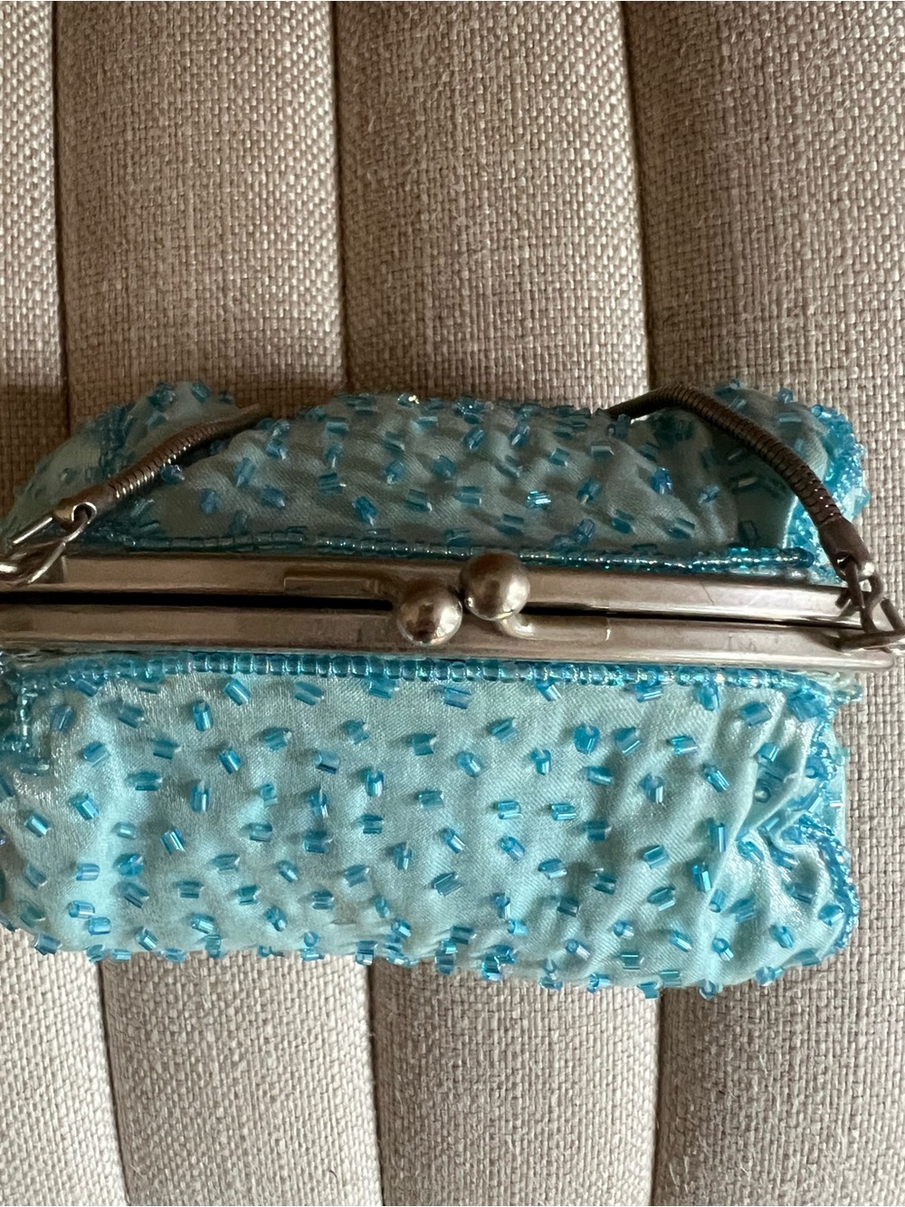 Cache Blue Beaded Mini Shoulder Bag - Picture 4 of 6